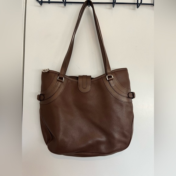 LONGCHAMP LEATHER Chocolate Brown Saddle Bag - Picture 2 of 3